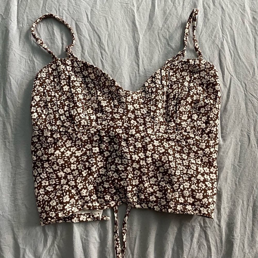 Tillys tank. Brown and cream.